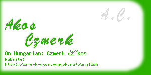 akos czmerk business card